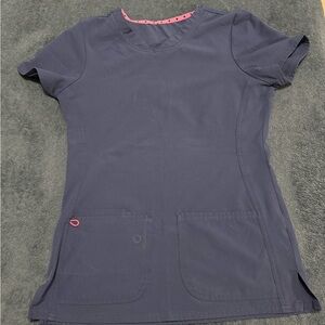 Heart Soul Navy Blue Scrub top